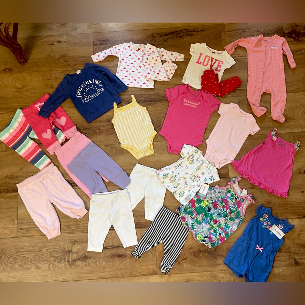Baby girl bundle - all in range of 3 to 6 mos. dillards, h&m, carters, others